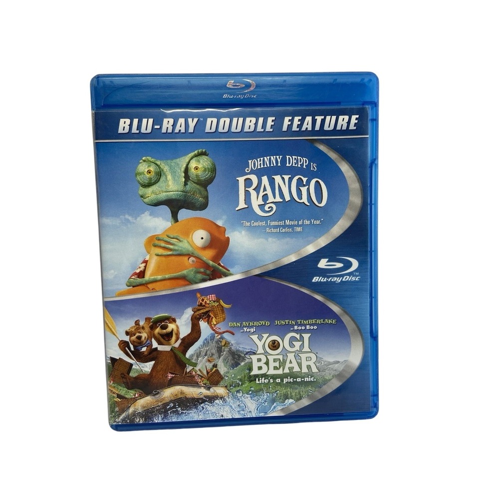 Rango and Yogi Bear Blu-ray Double Feature Johnny Depp Dan Aykroyd Animated